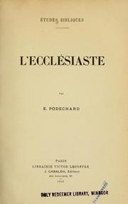 [Collectif] L'ecclesiaste