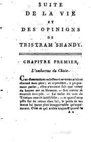 [Laurence Sterne] La vie et les opinions de Tristram Shandy