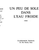 [Françoise Sagan] Un peu de soleil dans l'eau froide