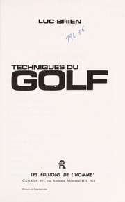 [Luc Brien] Techniques du golf