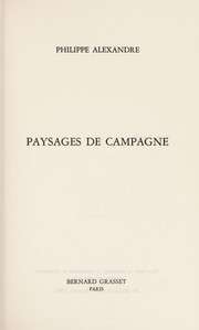 [Philippe Alexandre] Paysages de campagne